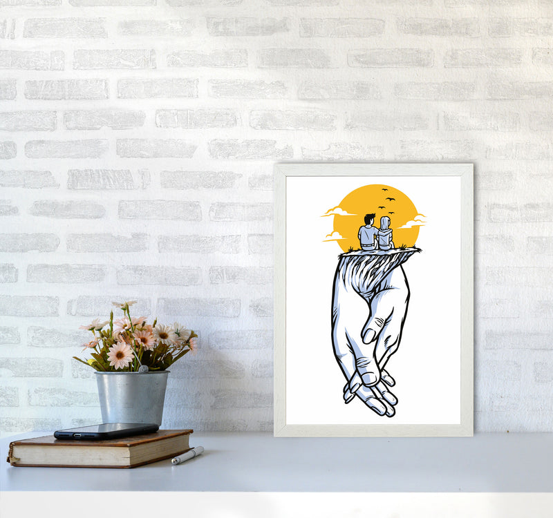 Date Night Art Print by Jason Stanley A3 Oak Frame