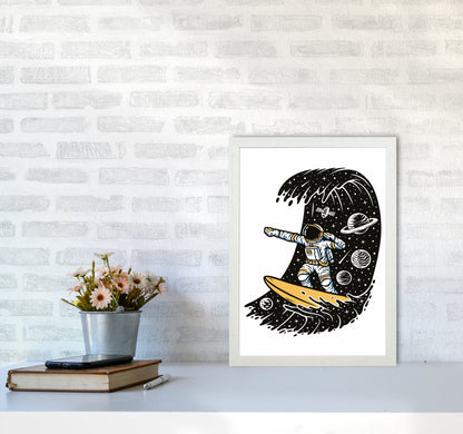 Surf's Up Art Print by Jason Stanley A3 Oak Frame