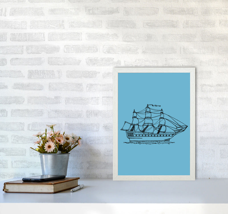 Above Sea Art Print by Jason Stanley A3 Oak Frame