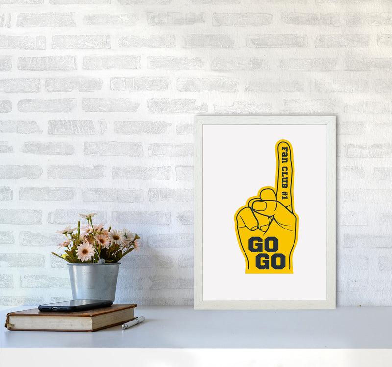 Fan Club Art Print by Jason Stanley A3 Oak Frame