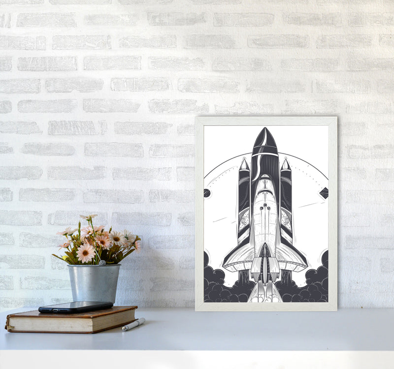 Blastoff! Art Print by Jason Stanley A3 Oak Frame