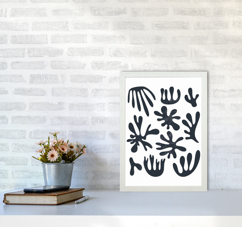 Minimal Abstract Algae I Art Print by Jason Stanley A3 Oak Frame