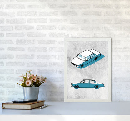 Minimal Car Series I Art Print by Jason Stanley A3 Oak Frame