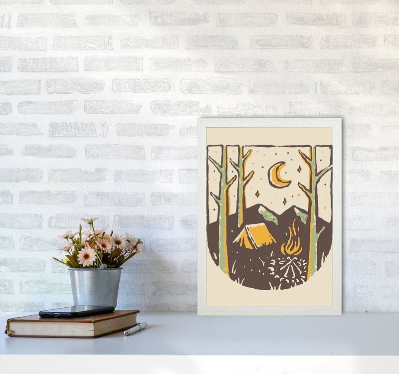 Camp Vibes Only Art Print by Jason Stanley A3 Oak Frame