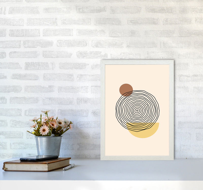 Geometric Abstract Shapes III Art Print by Jason Stanley A3 Oak Frame