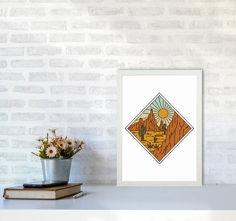 Desert Vibes Art Print by Jason Stanley A3 Oak Frame