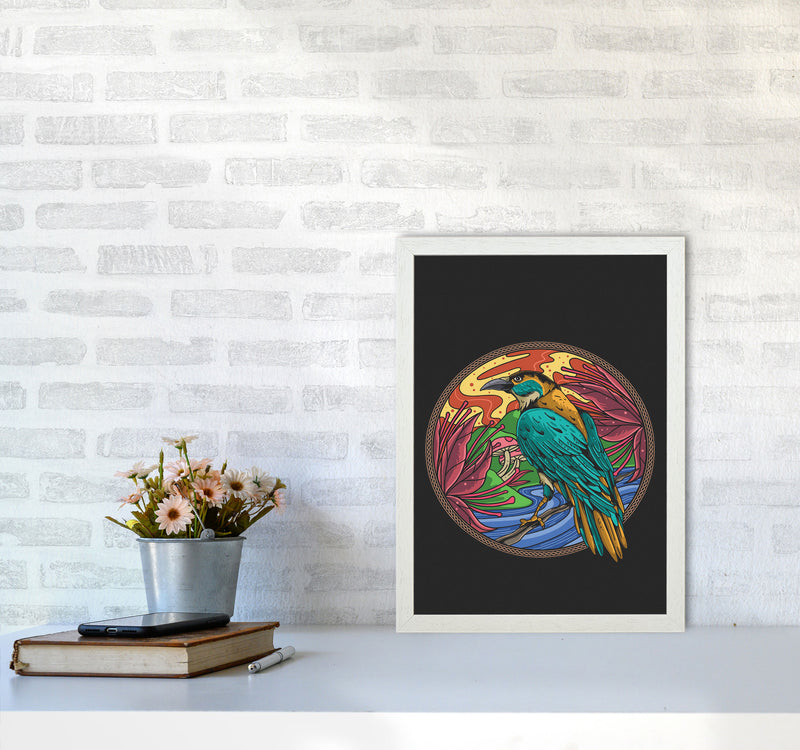 The Wise Crow Art Print by Jason Stanley A3 Oak Frame