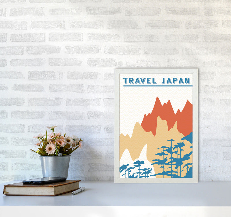 Traval Japan Minimilism III Art Print by Jason Stanley A3 Oak Frame