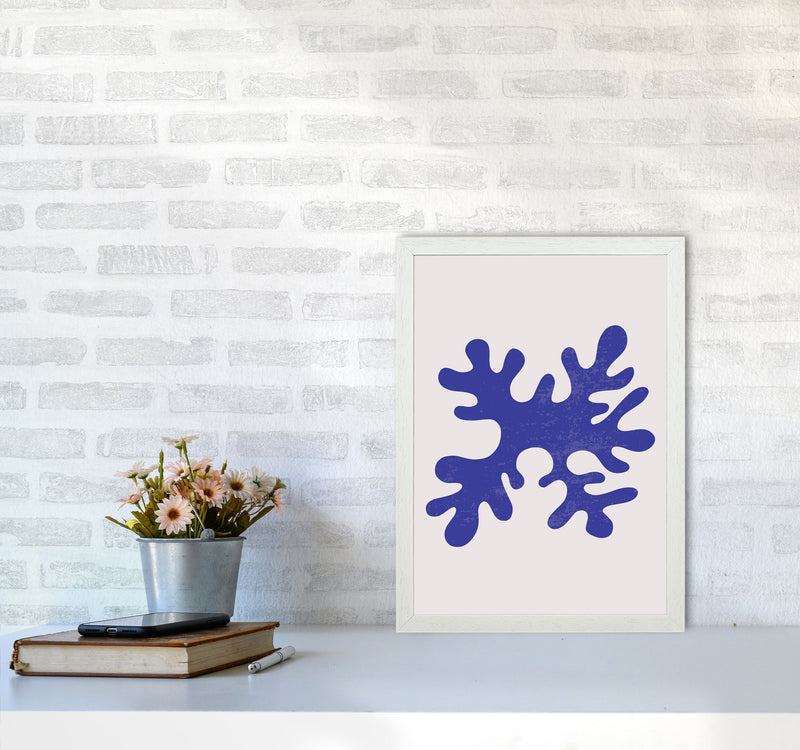 Abstract Blue Algae Art Print by Jason Stanley A3 Oak Frame
