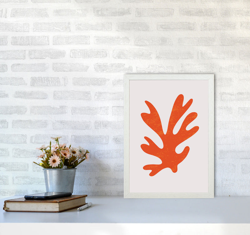 Abstract Red Algae Art Print by Jason Stanley A3 Oak Frame