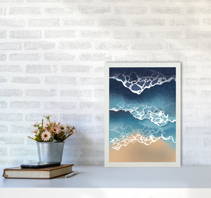Ocean Waves Art Print by Jason Stanley A3 Oak Frame