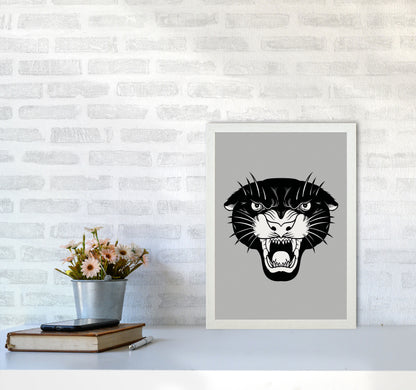Vintage Panther Art Print by Jason Stanley A3 Oak Frame
