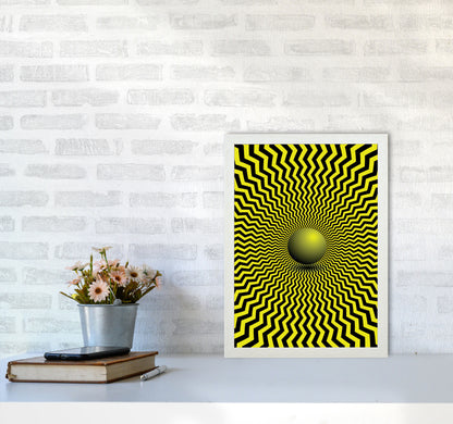 Optical Illusion Art Print by Jason Stanley A3 Oak Frame