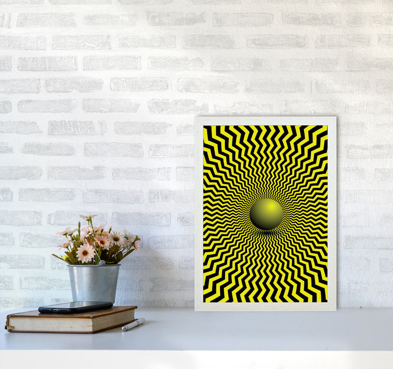 Optical Illusion Art Print by Jason Stanley A3 Oak Frame