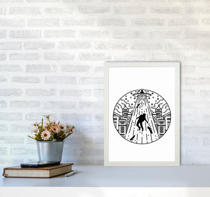 Alien Invasion Art Print by Jason Stanley A3 Oak Frame