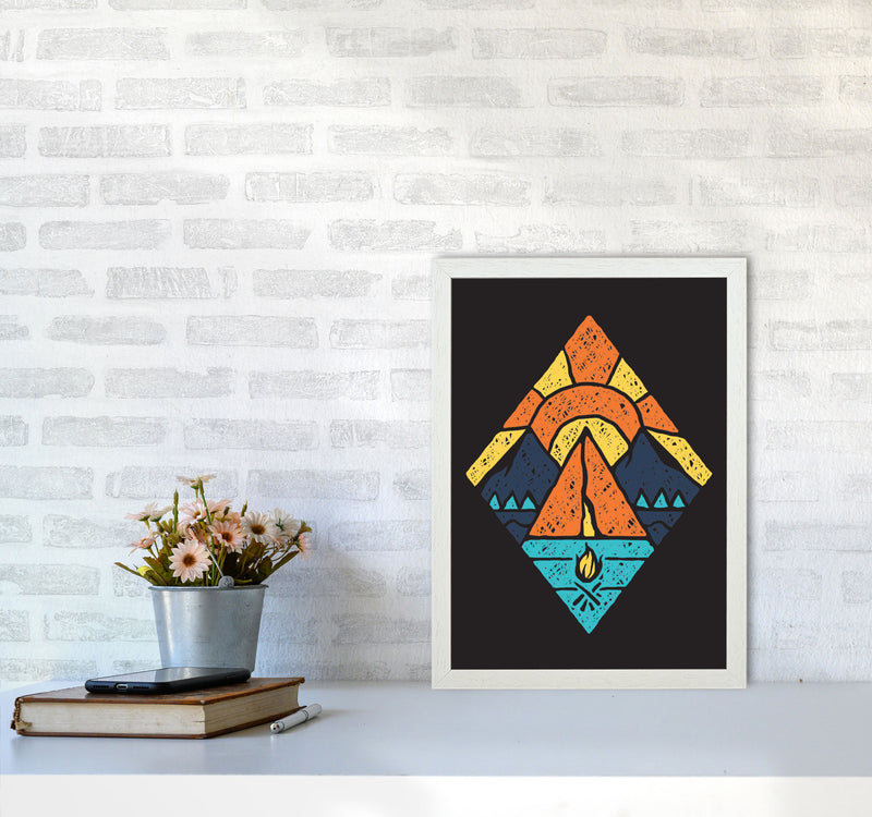 Adventure Is Here Art Print by Jason Stanley A3 Oak Frame