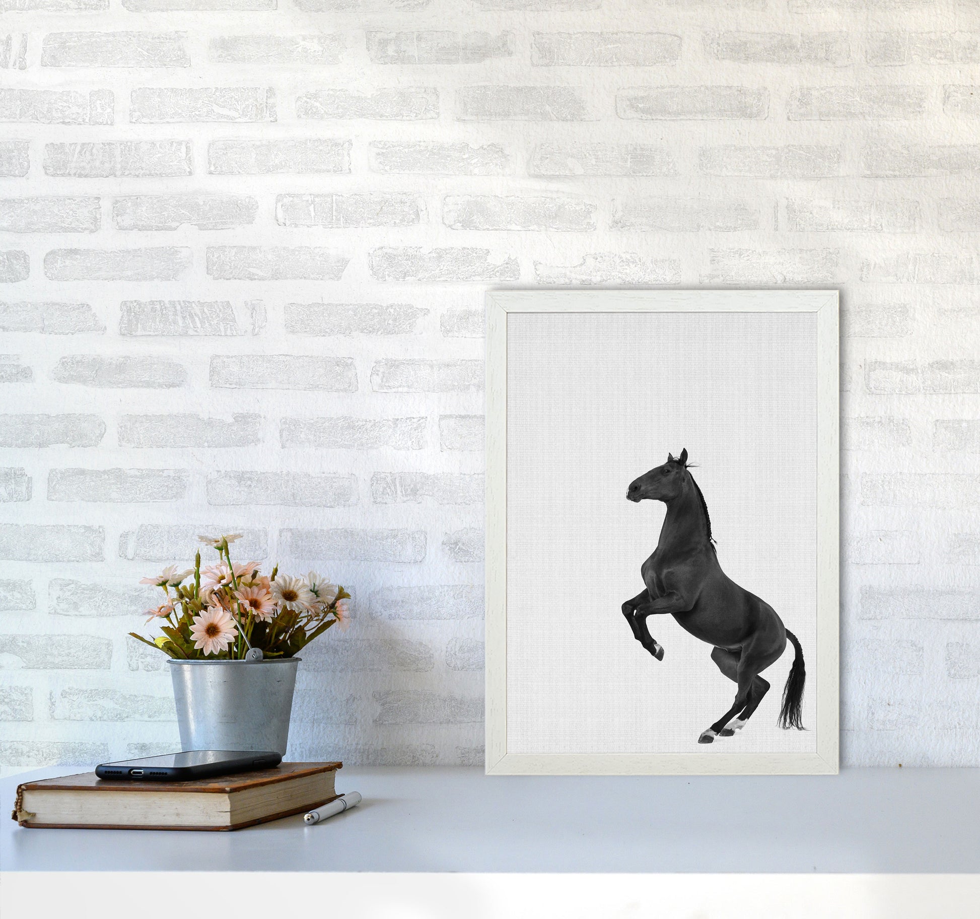 The Dark Horse Rides At Night #2 Art Print by Jason Stanley A3 Oak Frame