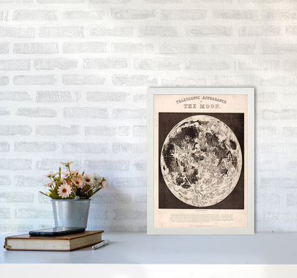 Telescopic Appearance Of The Moon Art Print by Jason Stanley A3 Oak Frame