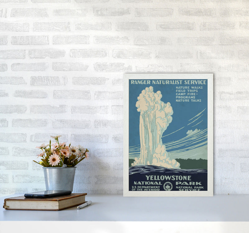Yellowstone National Park Art Print by Jason Stanley A3 Oak Frame