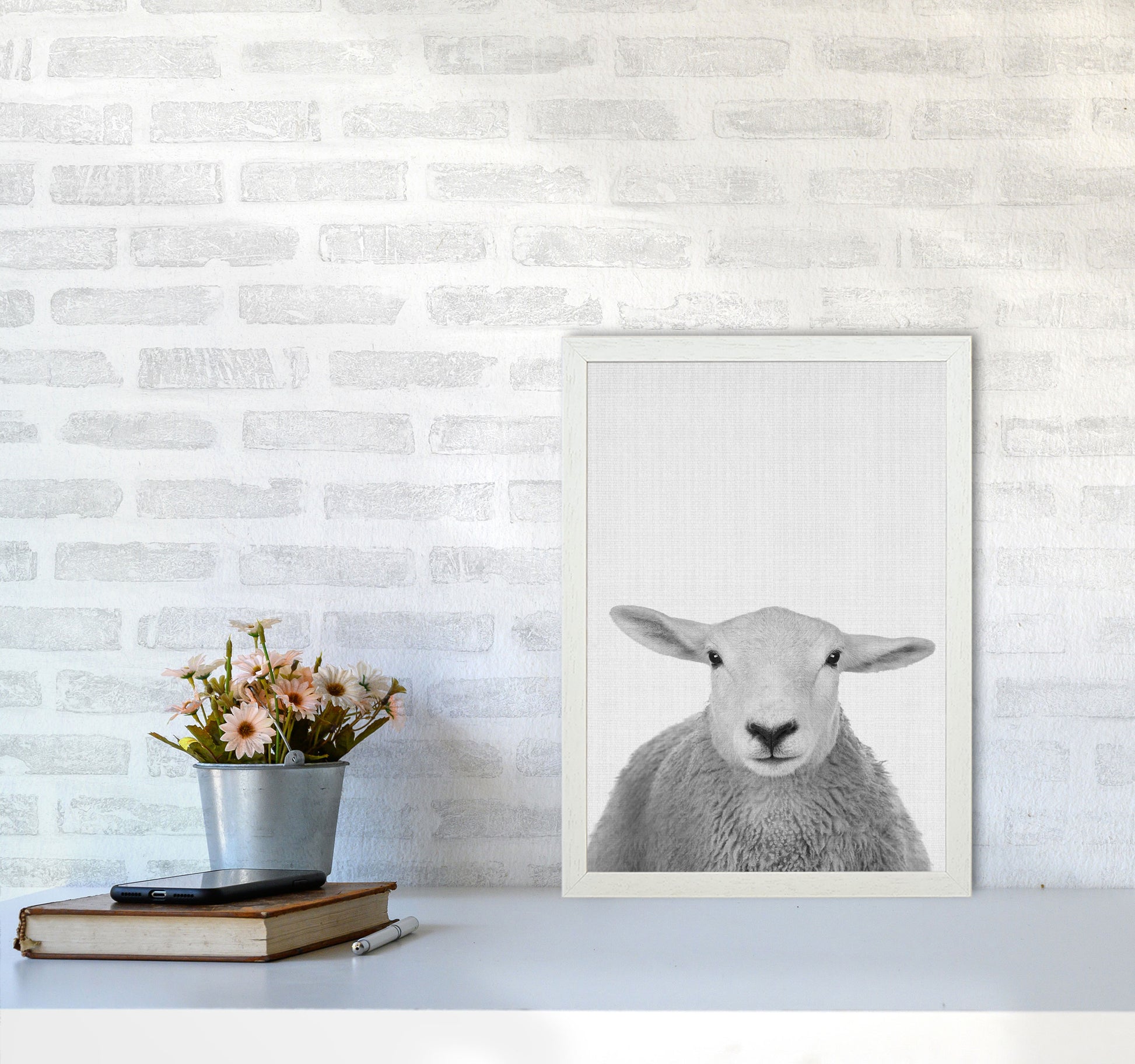 Trust This Wise Sheep Art Print by Jason Stanley A3 Oak Frame