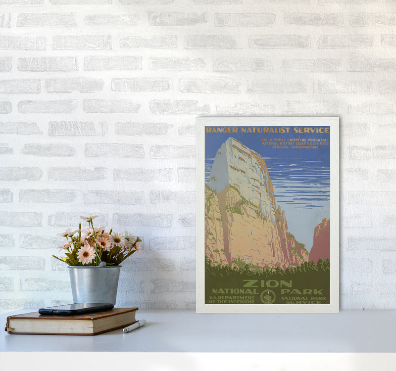 Zion National Park Art Print by Jason Stanley A3 Oak Frame