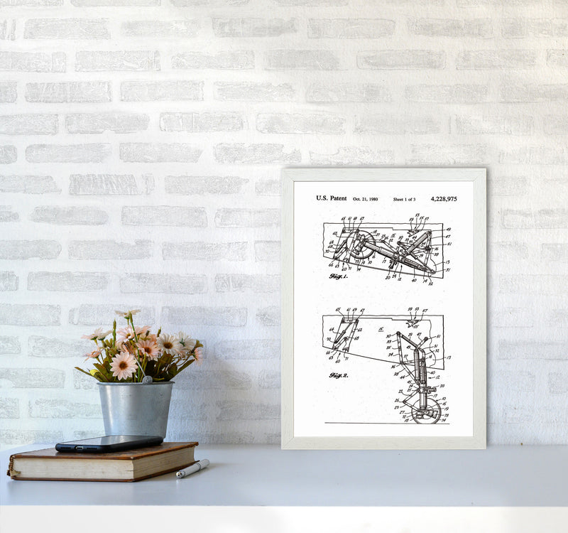 Airplane Landing Gear Patent Art Print by Jason Stanley A3 Oak Frame