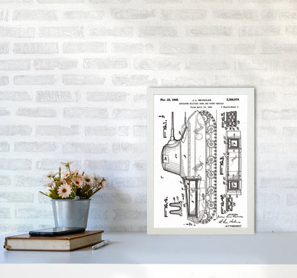 Military Tank 2 Patent Art Print by Jason Stanley A3 Oak Frame