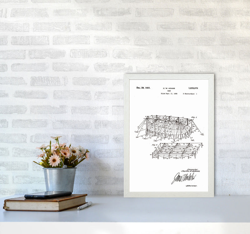 Carnival Tent Patent Art Print by Jason Stanley A3 Oak Frame