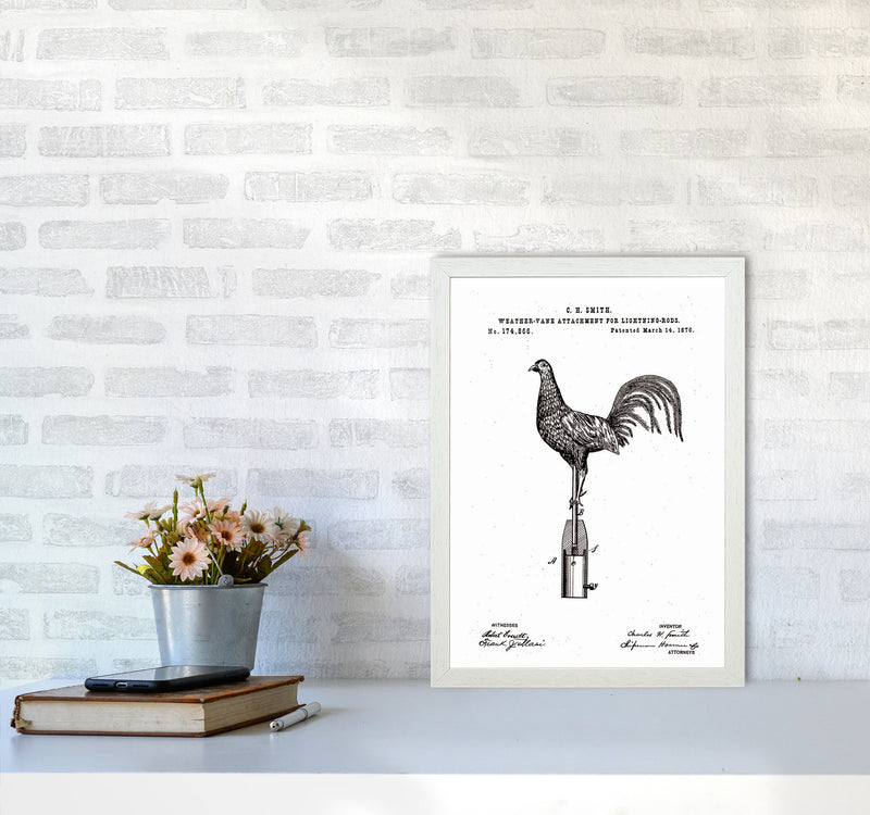 Weather Vane Patent Art Print by Jason Stanley A3 Oak Frame