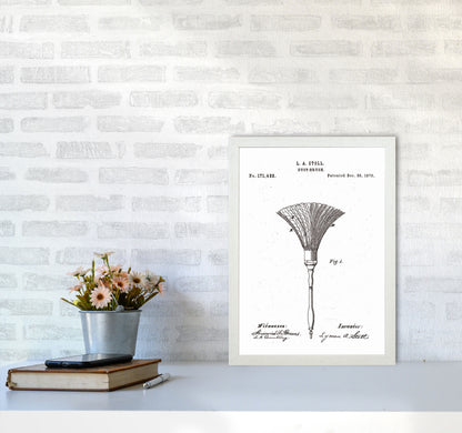 Dust Brush Patent Art Print by Jason Stanley A3 Oak Frame