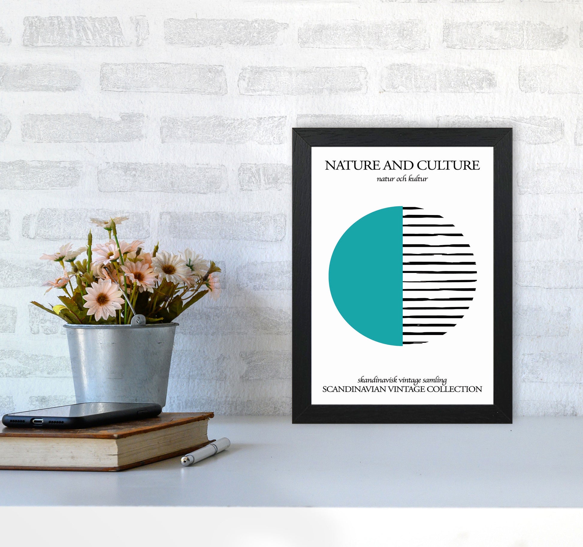 Nature And Culture Scandinavian Collection IV Art Print by Jason Stanley A4 White Frame