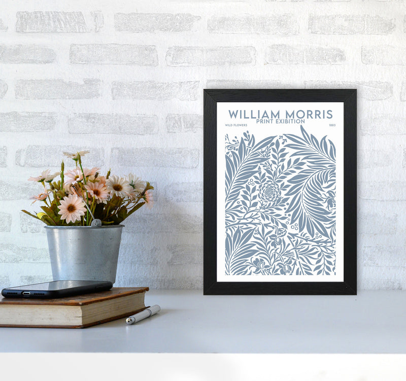 William Morris Print Exibition White Art Print by Jason Stanley A4 White Frame