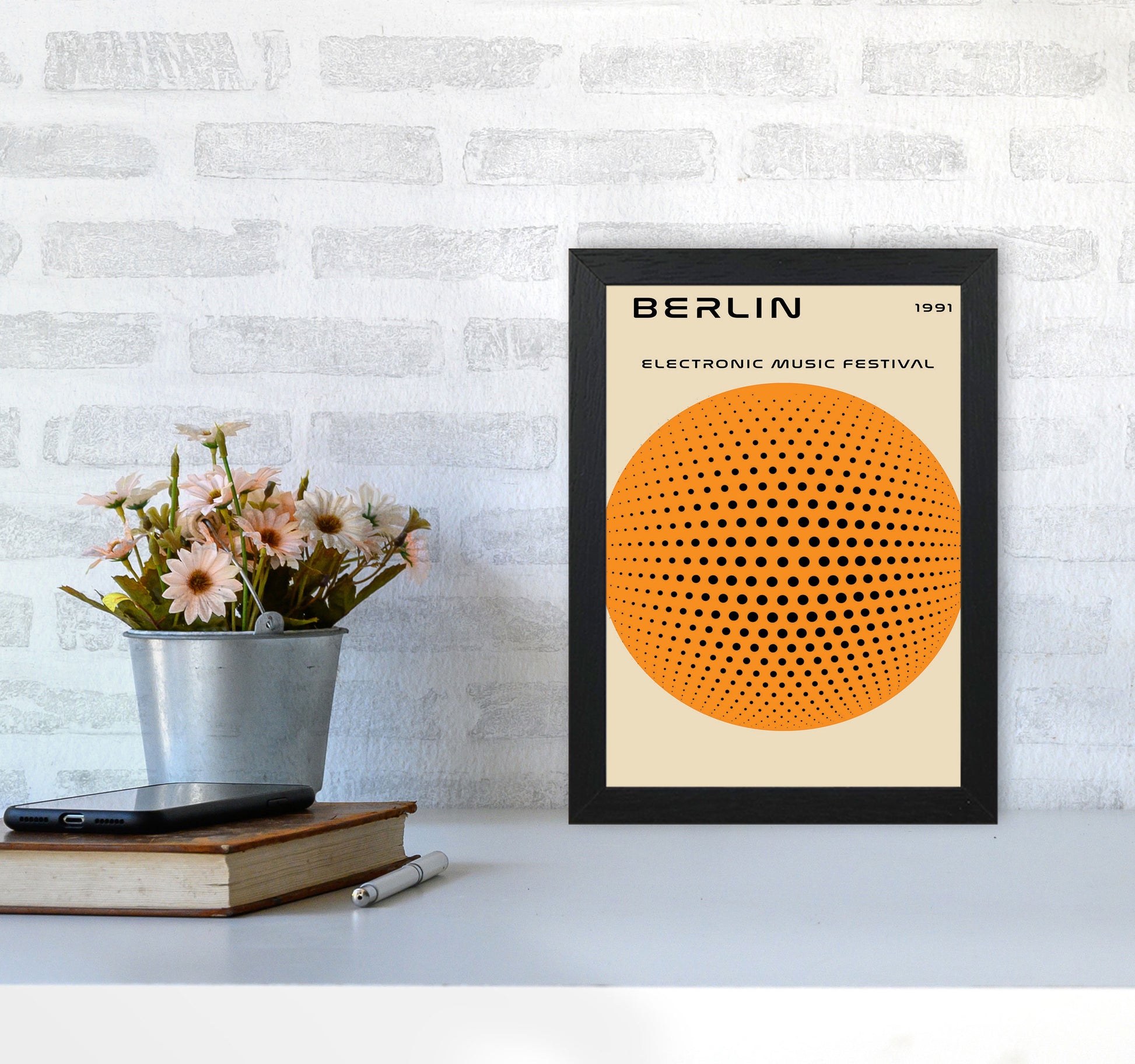 Berlin Electronic Music Festival Art Print by Jason Stanley A4 White Frame