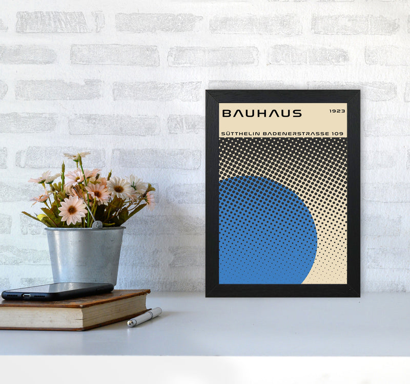 Bauhaus Geometric Blue Vibe II Art Print by Jason Stanley A4 White Frame