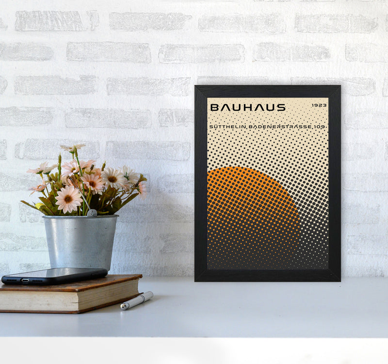 Bauhaus Geometric Yellow Vibe Art Print by Jason Stanley A4 White Frame