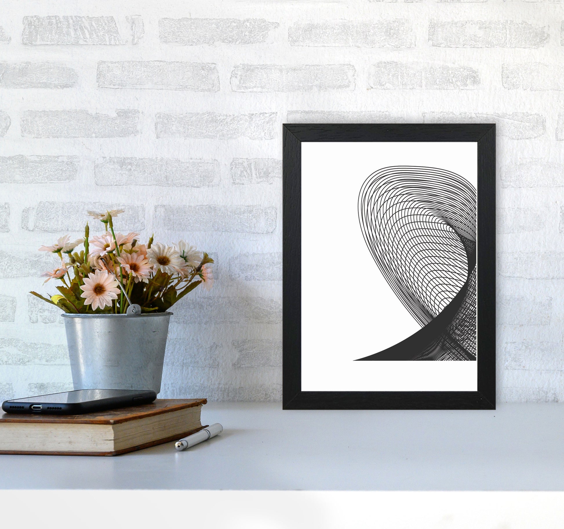Minimal Geometric Series - 14 Art Print by Jason Stanley A4 White Frame
