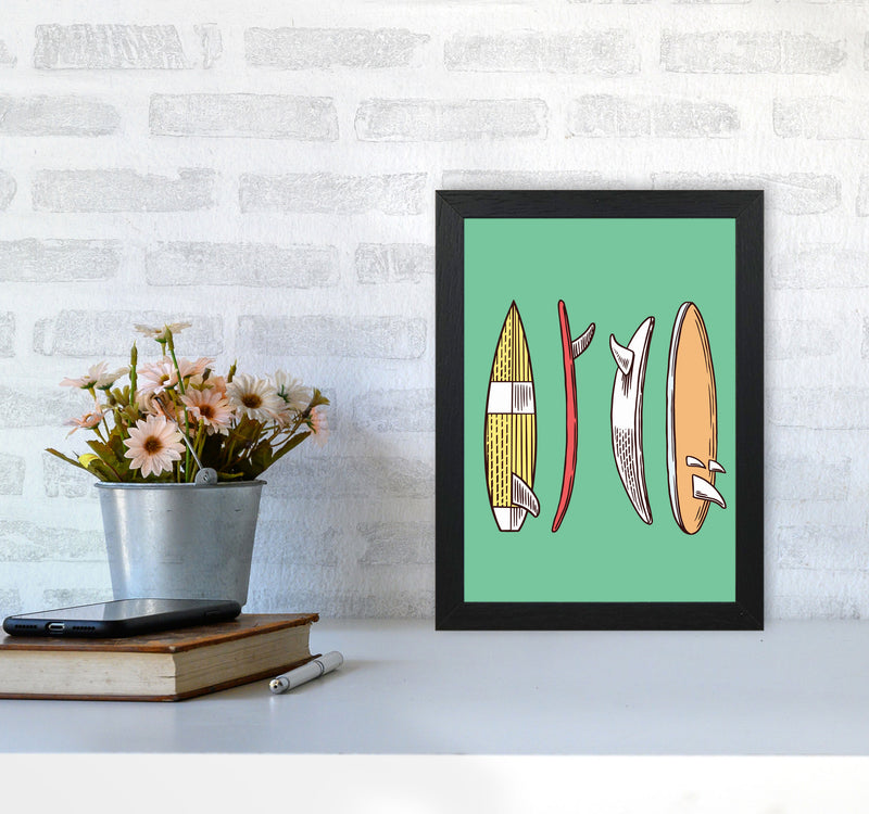 Vintage Surfboard Collection Art Print by Jason Stanley A4 White Frame