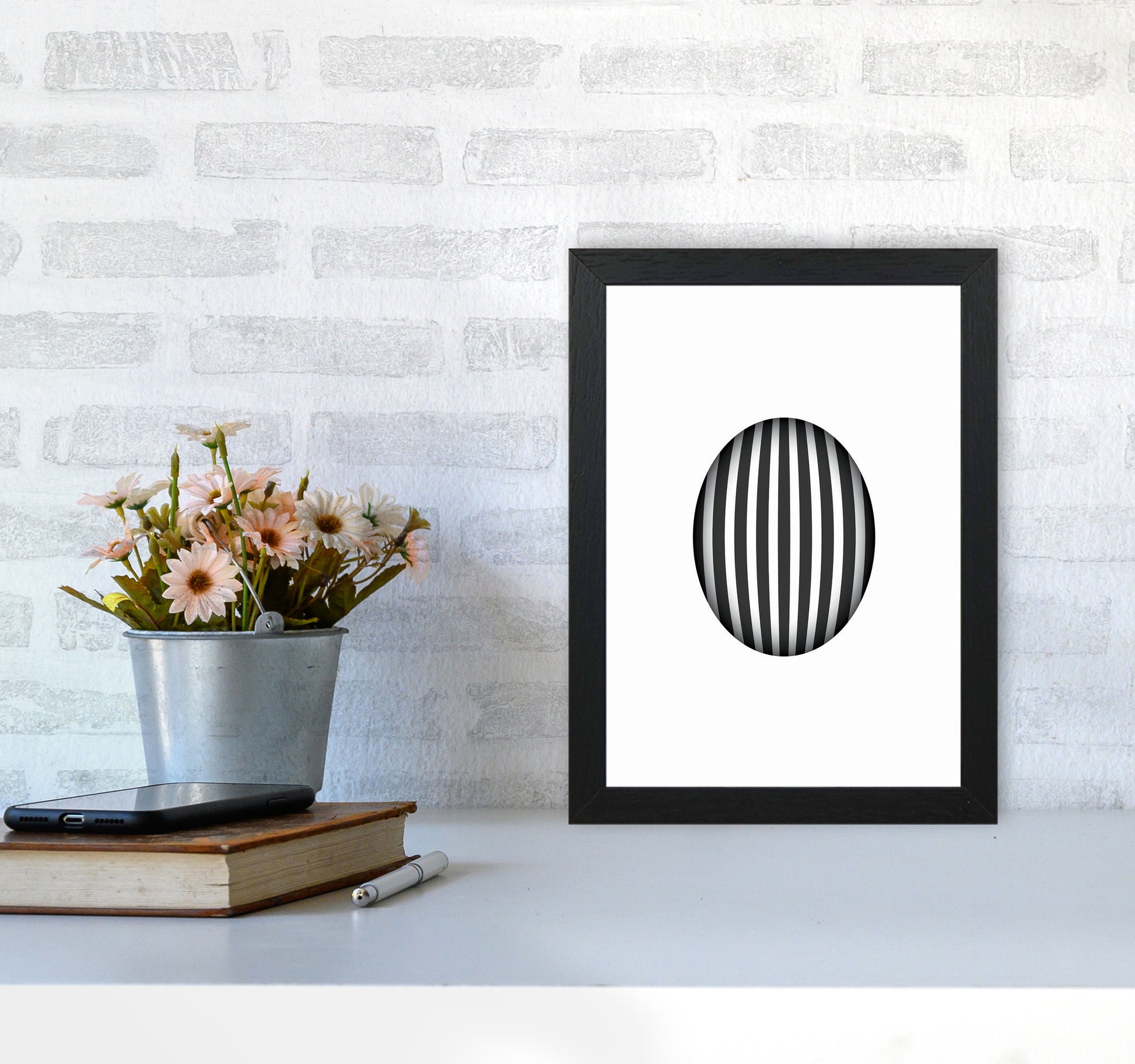 Minimal Geometric Series - 47 Art Print by Jason Stanley A4 White Frame