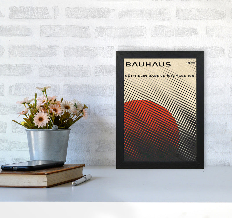 Bauhaus Geometric Red Vibe Art Print by Jason Stanley A4 White Frame