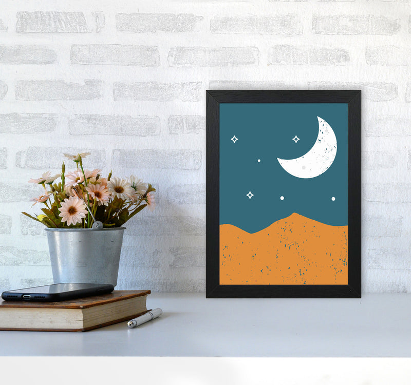Moonrise Over The Mountain Art Print by Jason Stanley A4 White Frame
