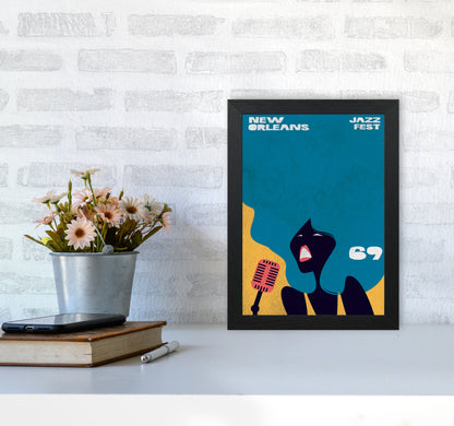 New Orleans Jazz Fest 1969 Art Print by Jason Stanley A4 White Frame