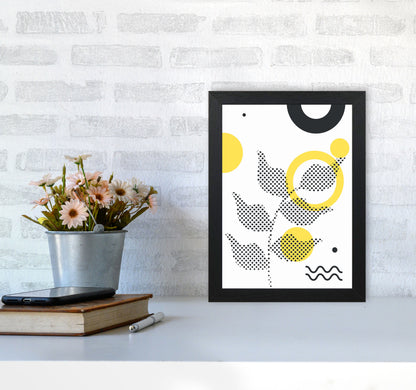 Abstract Halftone Shapes 4 Art Print by Jason Stanley A4 White Frame