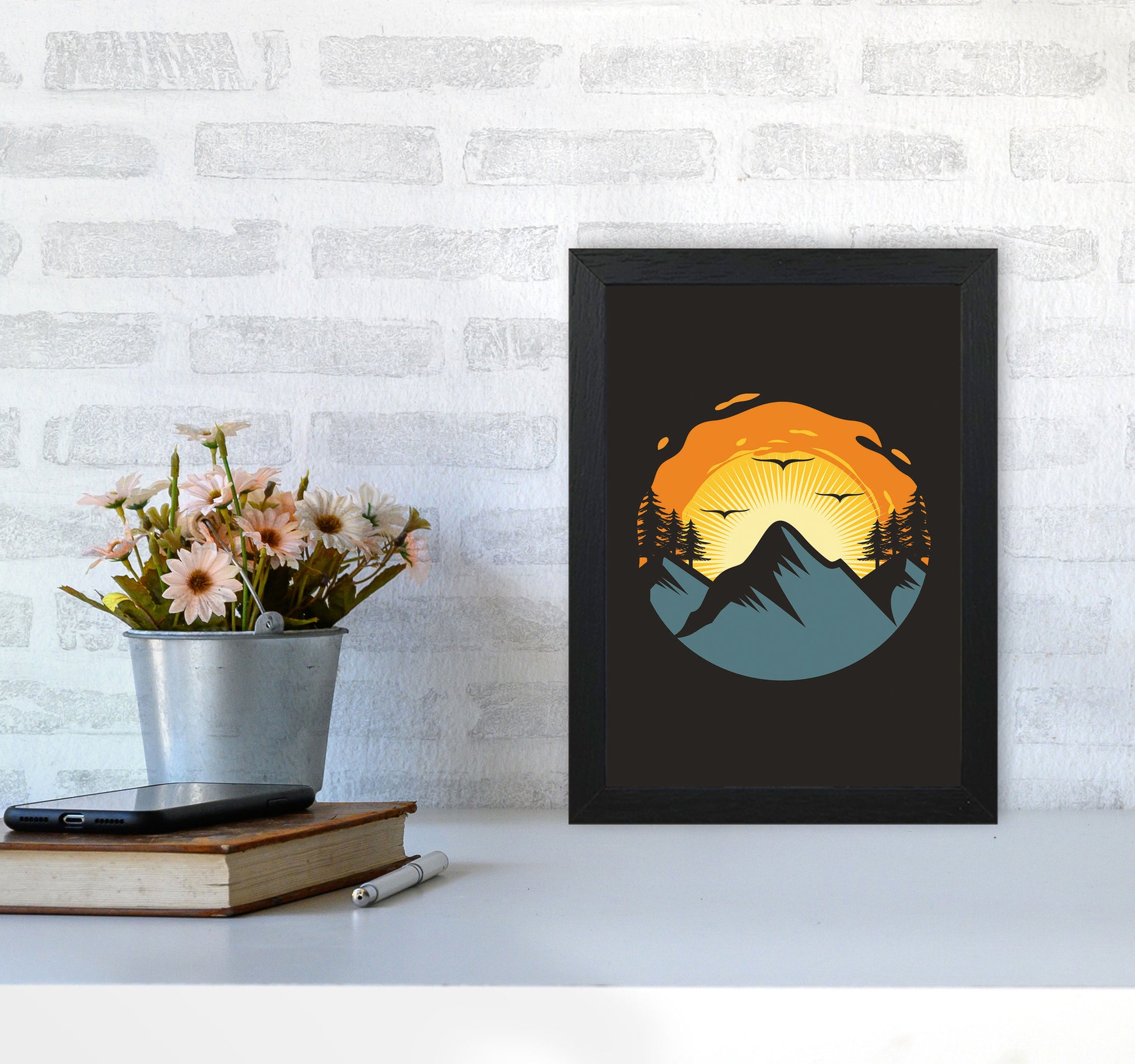 Sensets Are For The Birds Art Print by Jason Stanley A4 White Frame