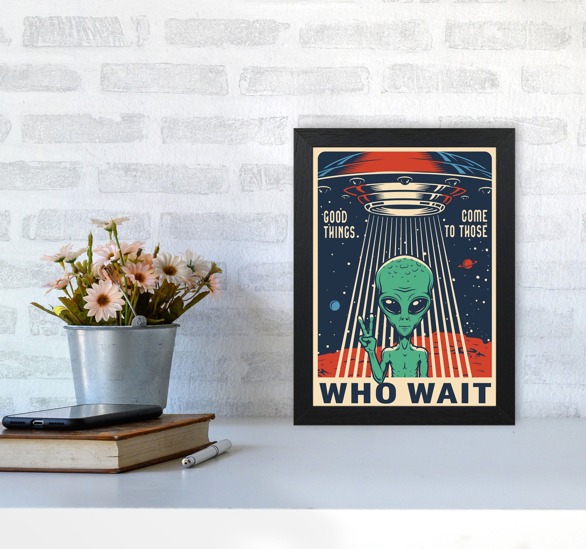 Outer Space Series - #12 Art Print by Jason Stanley A4 White Frame