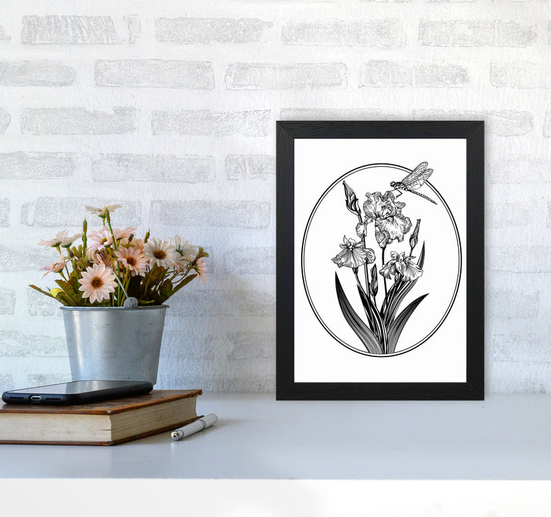 Vintage Beautiful Flower Art Print by Jason Stanley A4 White Frame