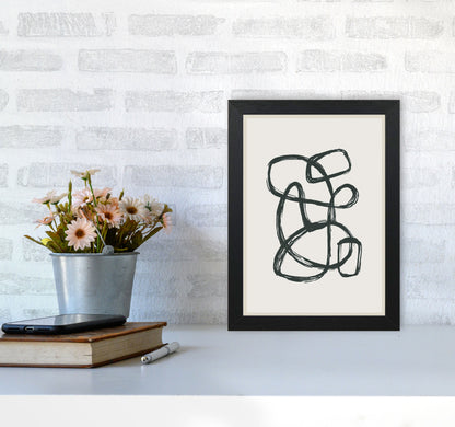 Modern Abstract Shapes 1 Art Print by Jason Stanley A4 White Frame
