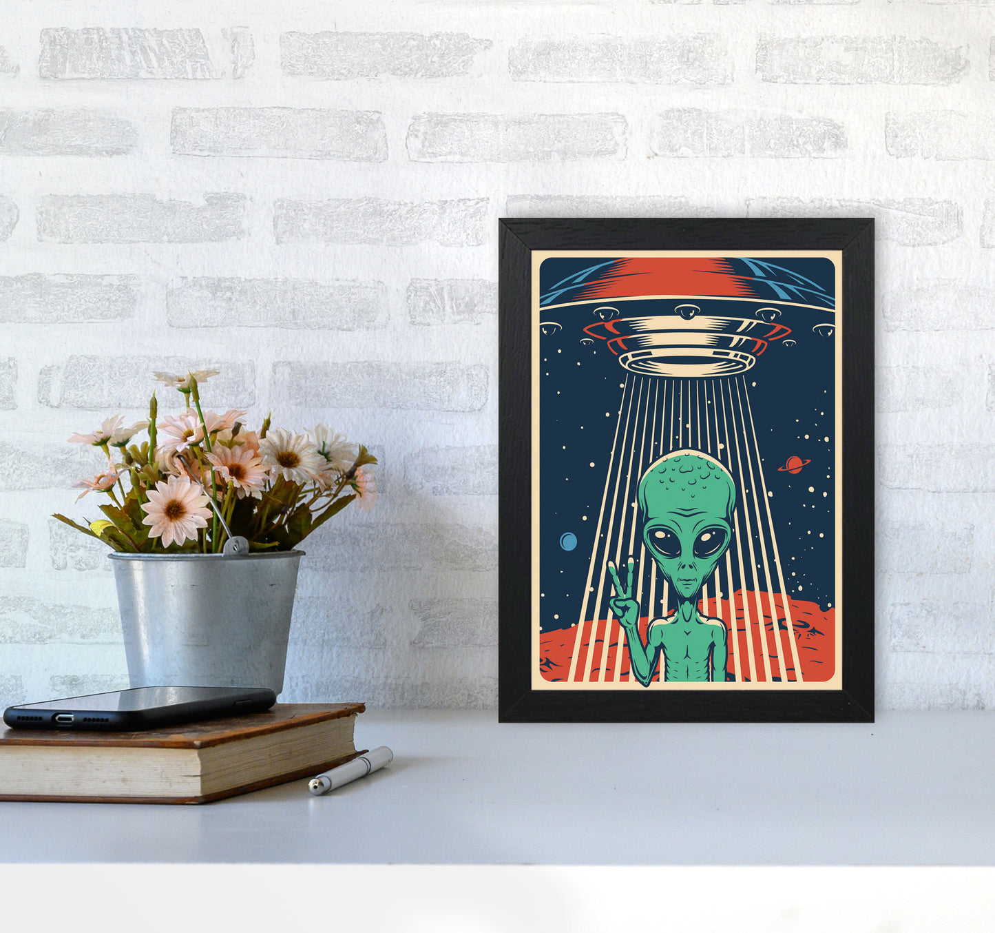 Outer Space Series - #5 Art Print by Jason Stanley A4 White Frame