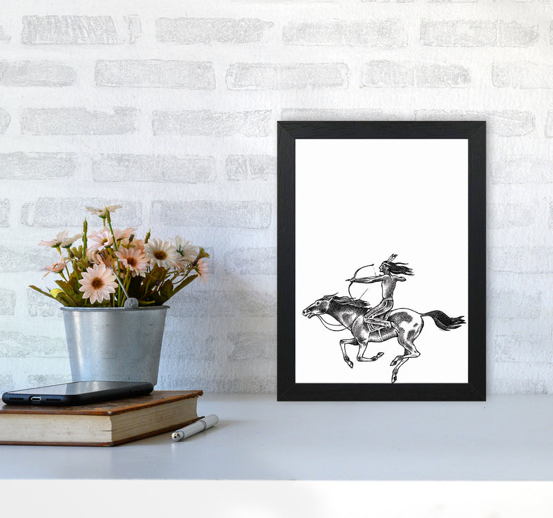 Native American Indian Art Print by Jason Stanley A4 White Frame