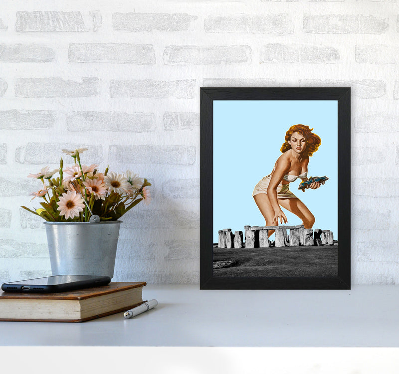 Attack On Stonehenge Art Print by Jason Stanley A4 White Frame
