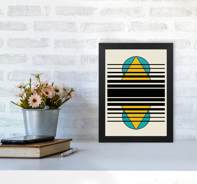 Geometric Suns. IIII Art Print by Jason Stanley A4 White Frame